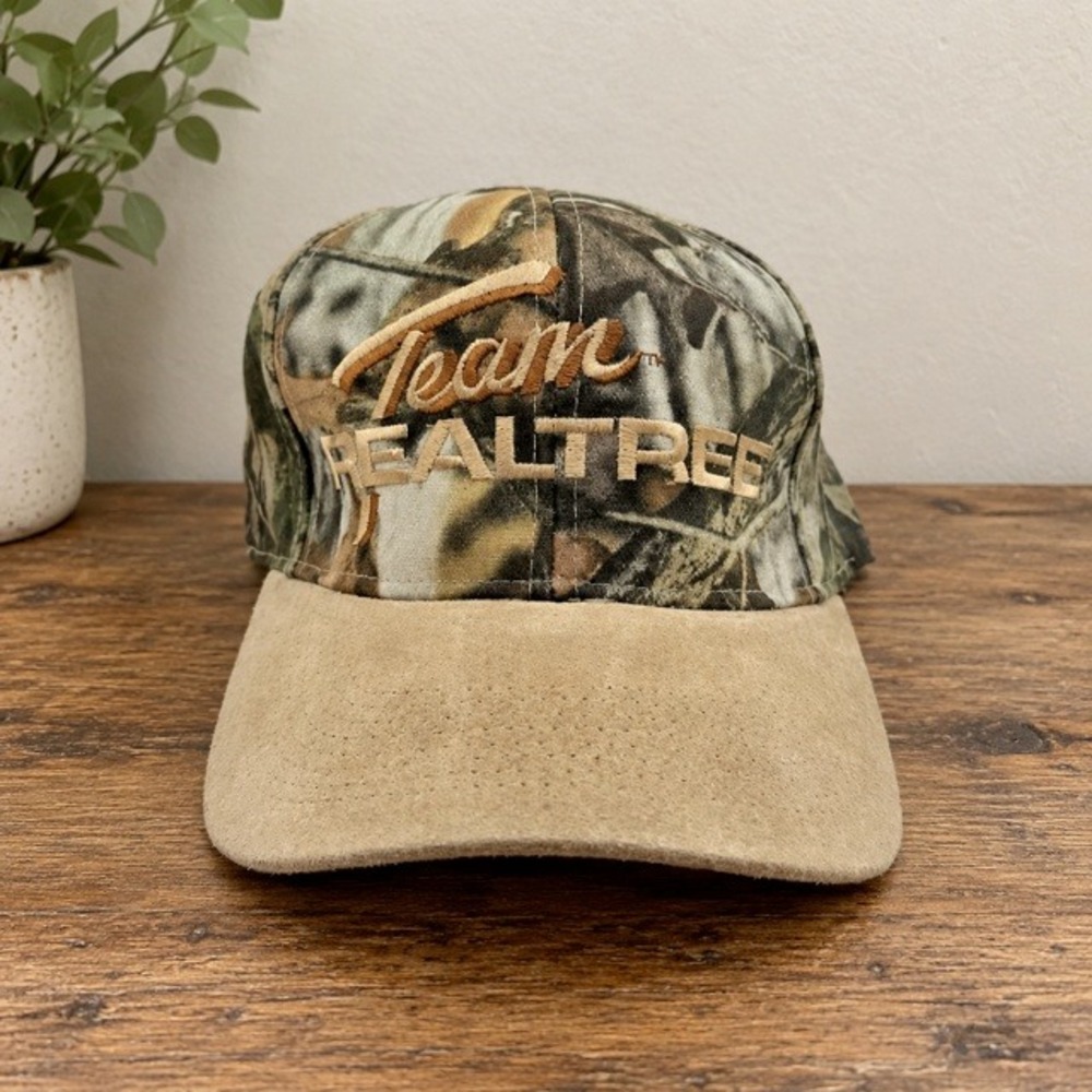 Kudzu Team Realtree Bill Jordan Camo Hat Leather Brim Strapback NWOT